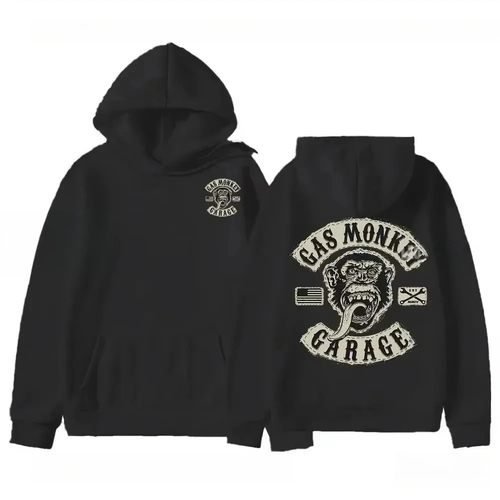 2025 مذهلة جديدة قرود الغاز المرآب الخريف الشتاء عادية كم طويل الأساسية على الوجهين قرود الغاز المرآب الذكور هودي