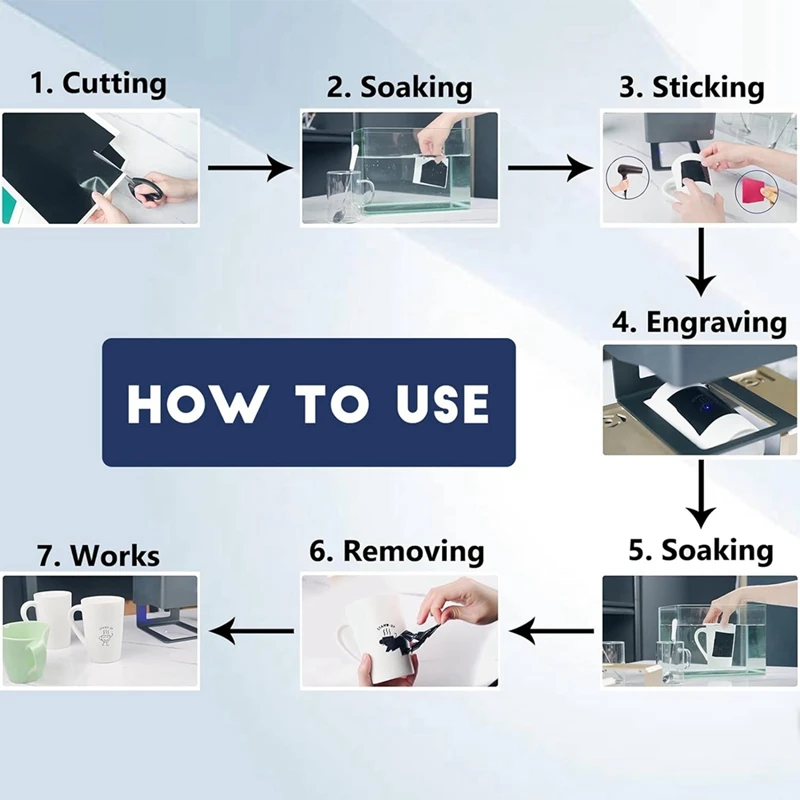 Laser Marking Paper For DIY Laser Marking Engraver Cutter Machine, Used On Ceramics Glass Plastic Material