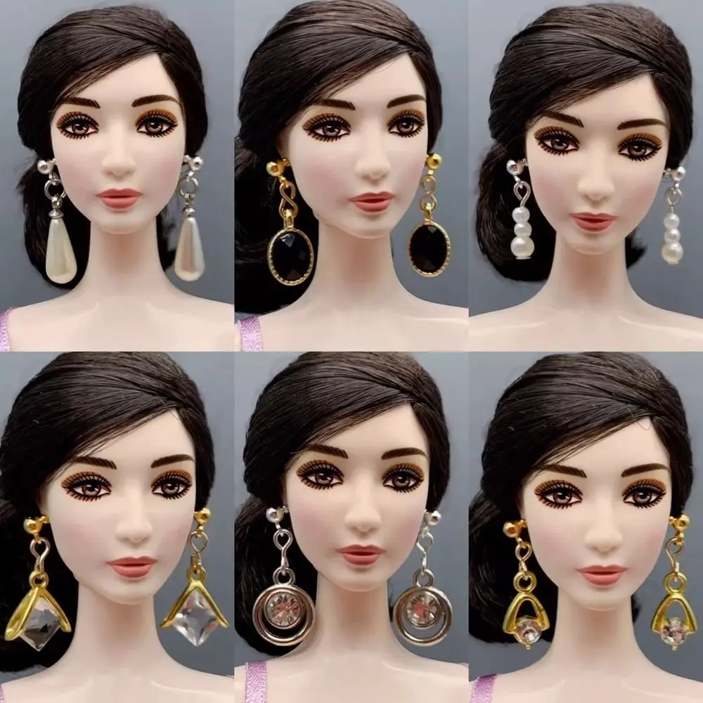 Doll Fashion Party Earring Necklaces Crowns Bracelet Jewelry Clothes Accessories for 1/6 1/3 1/12 Doll Doll Colthes Decorations