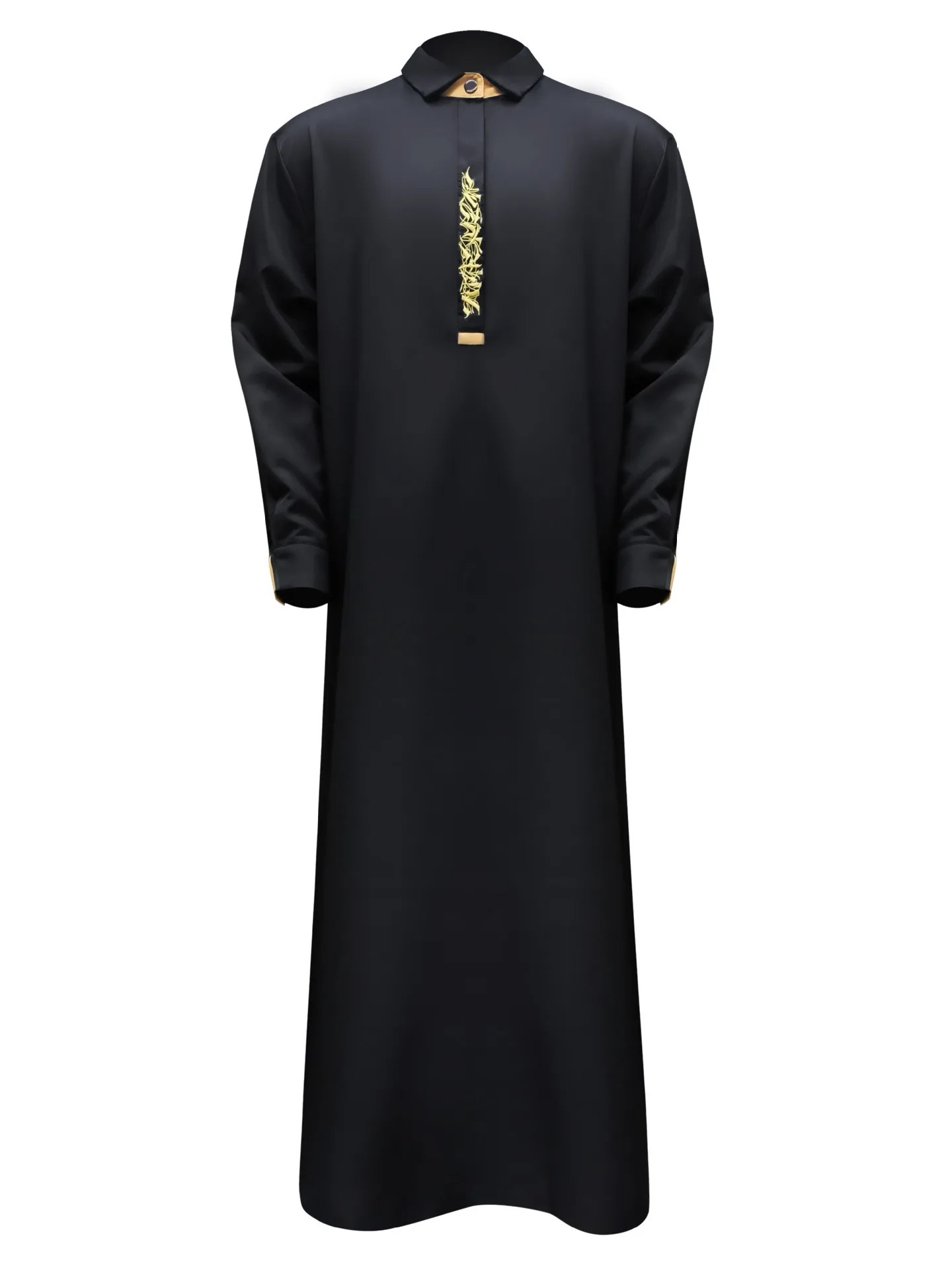 Abito arabo ricamato con abito da uomo marocchino in stile etnico di alta qualità con tasca Thobe Ramadan Dubai Luxury Islam Elegante