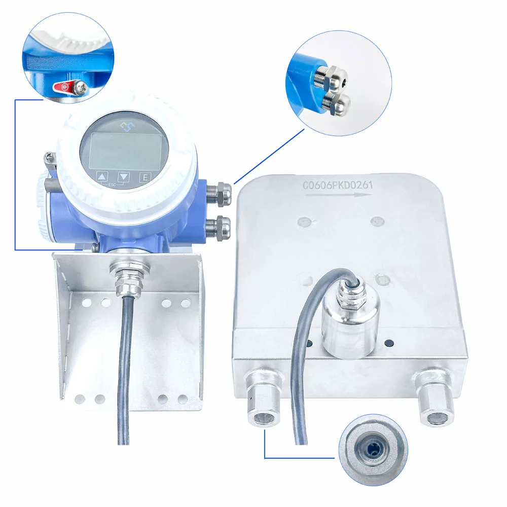 High-Precision Digital High-Temperature Series Coriolis Mass Flowmeter For Gas/Air Petrochemical Ethylene Cracking OEM