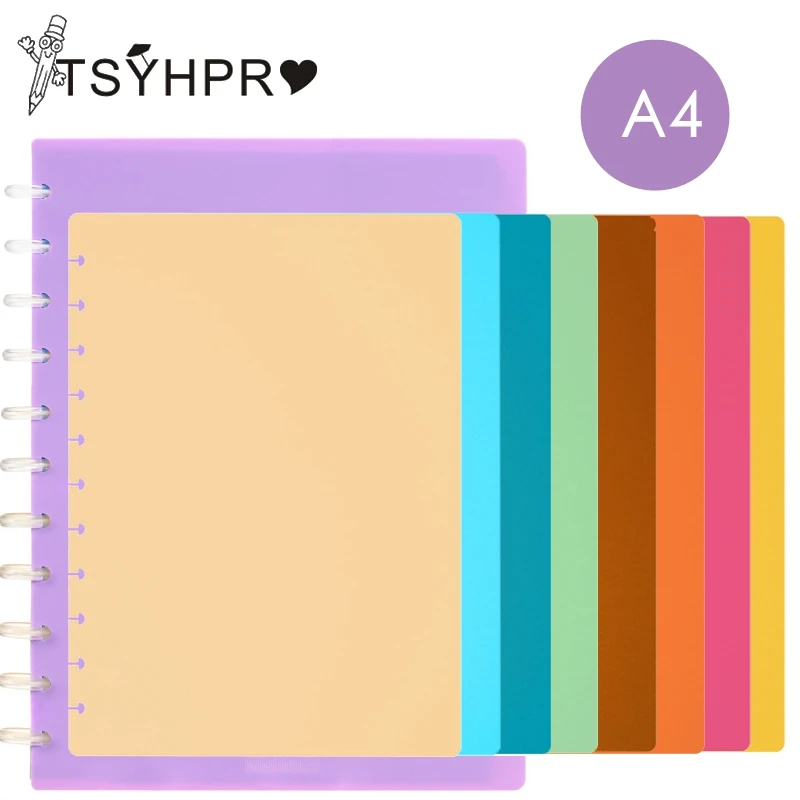 candy colors notebook acessorios a4 notebooks faca voce mesmo planner cover index grupo frente e verso estilo de impressao 11 buracos cogumelo pcs 01