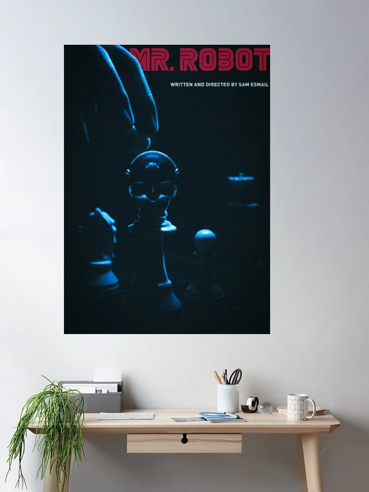 Sr. Póster en lienzo con estampado artístico de película de robots, decoración para sala de estar, imagen para pared del hogar
