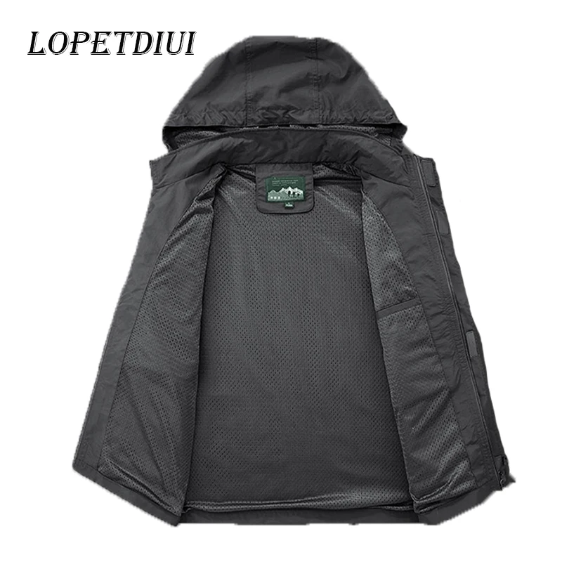 2023 New Men Spring Autumn Fashion Casual Outdoor Sports Windproof Braethable Jacket Coats Men Camping Detachable Cargo Jacket