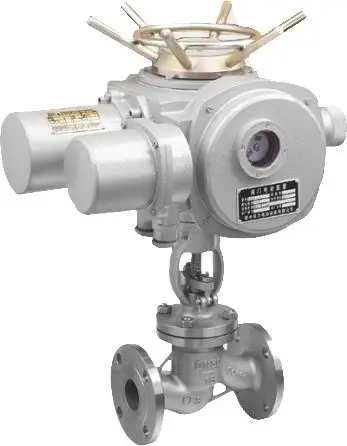 Multi-turn 220VAC 380VAC Electric Actuator Resilient Seated Flange Motorized  Ductile Iron 2 Way Globe Valve