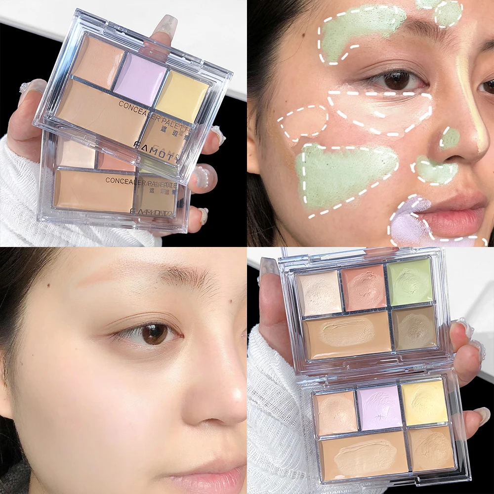 Concealer Palette Correcter Face Contour Moisturizing Full Cover Acne Spot Dark Circles Concealer Cream Korean Makeup Cosmetics