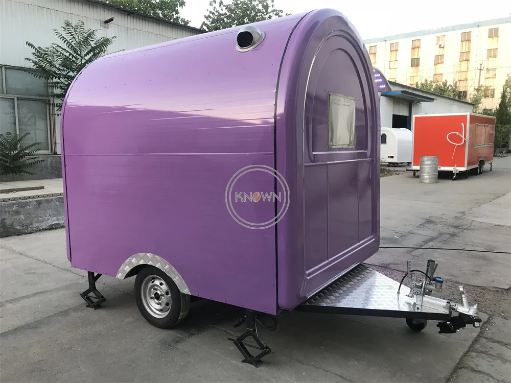 

Food Truck With Fully Kitchen Equipments Street Snack Pizza Kiosk Fast Food Vending Trailers With Wheels