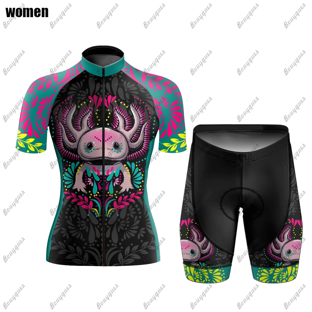 NEW Pro Team Mexico Women Cycling Jersey Set Summer MTB Bicycle Clothing Short Sleeve Ropa Ciclismo Outdoor Riding Bike Uniform