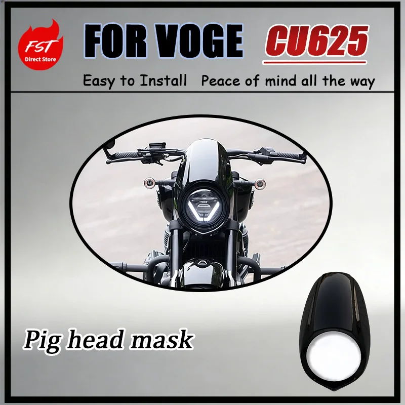 For VOGE CU625 Automatic Transmission Modified Pig Head Air Dam Thickened Plate Anti-Shock Anti-Vibration Retro Style