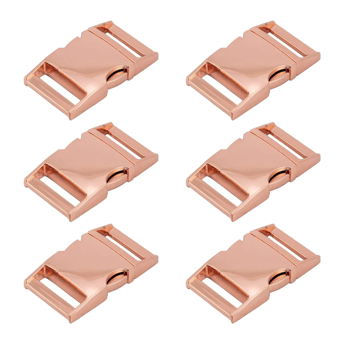

6Pcs Paracord Bracelet Buckles 6Pcs Metal Quick Release Buckles Belt Buckle,1 Inch Gold