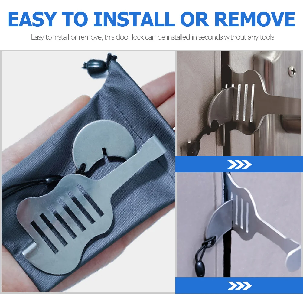 1 مجموعة 1 مجموعة معدنية الباب إسفين سدادة الأمن للمنزل فندق السفر المحمولة الباب قفل إضافي قفل السفر