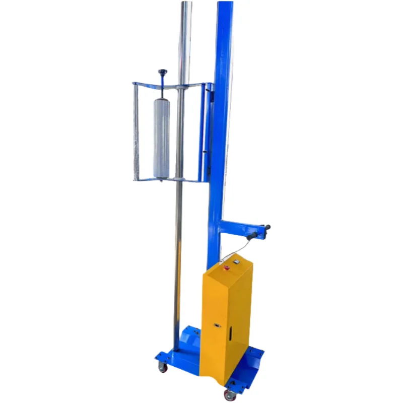 Electric push carton wooden box metal suitcase stretch film packaging machine for tray
