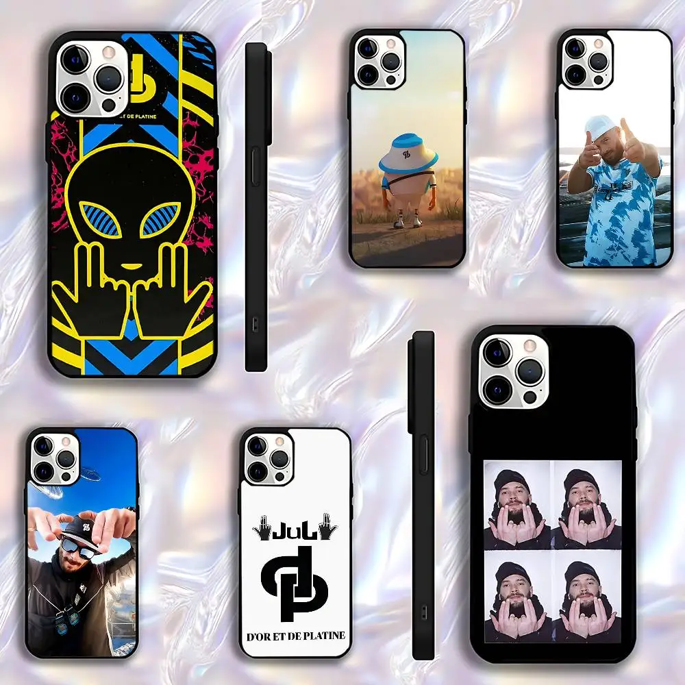 حافظة هاتف مغني الراب J-jul لهاتف آيفون 17,16,15,14,13,12,11,Pro,Max,Plus,E,Air,غطاء أسود واقٍ صغير #1
