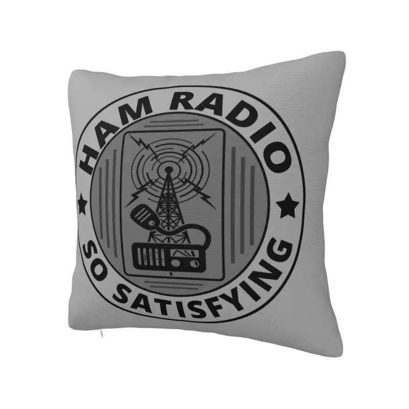 Ham Radio Amateur Operator Cushion Cover 55x55 cm Polyester Soft Throw Pillow Case For Sofa Car Seat Home Decor Pillowcase