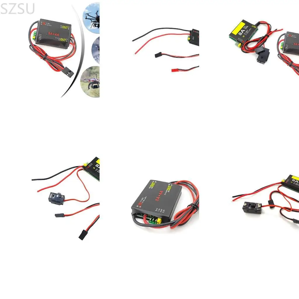 

SZSU 2S-6S 6-36 В UBEC-8A BEC Double UBEC 8A/16A 5,2/6,0/7,4 В/8,4 В, отдельный сервопривод, модуль питания для автомобиля с