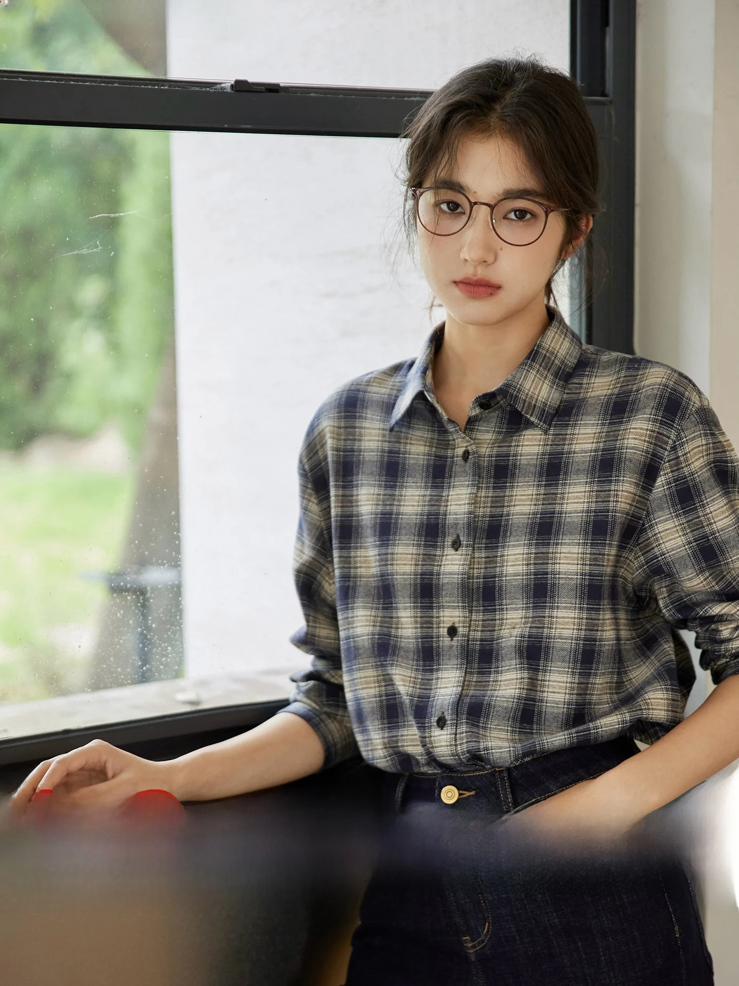 

Женская рубашка Ginnkee в стиле ретро из утолщенного бархата в клетку с длинными рукавами, хлопковая, повседневная, модная, осенне-зимняя, с дизайном до плеч