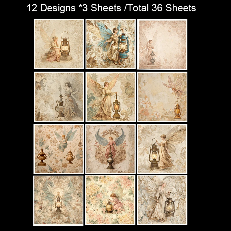 36 Lembar Kertas Scrapbook Dekoratif 6x6 inci: Gambar-gambar Hutan Ajaib untuk Scrapbooking, Origami & Jurnal Ajaib