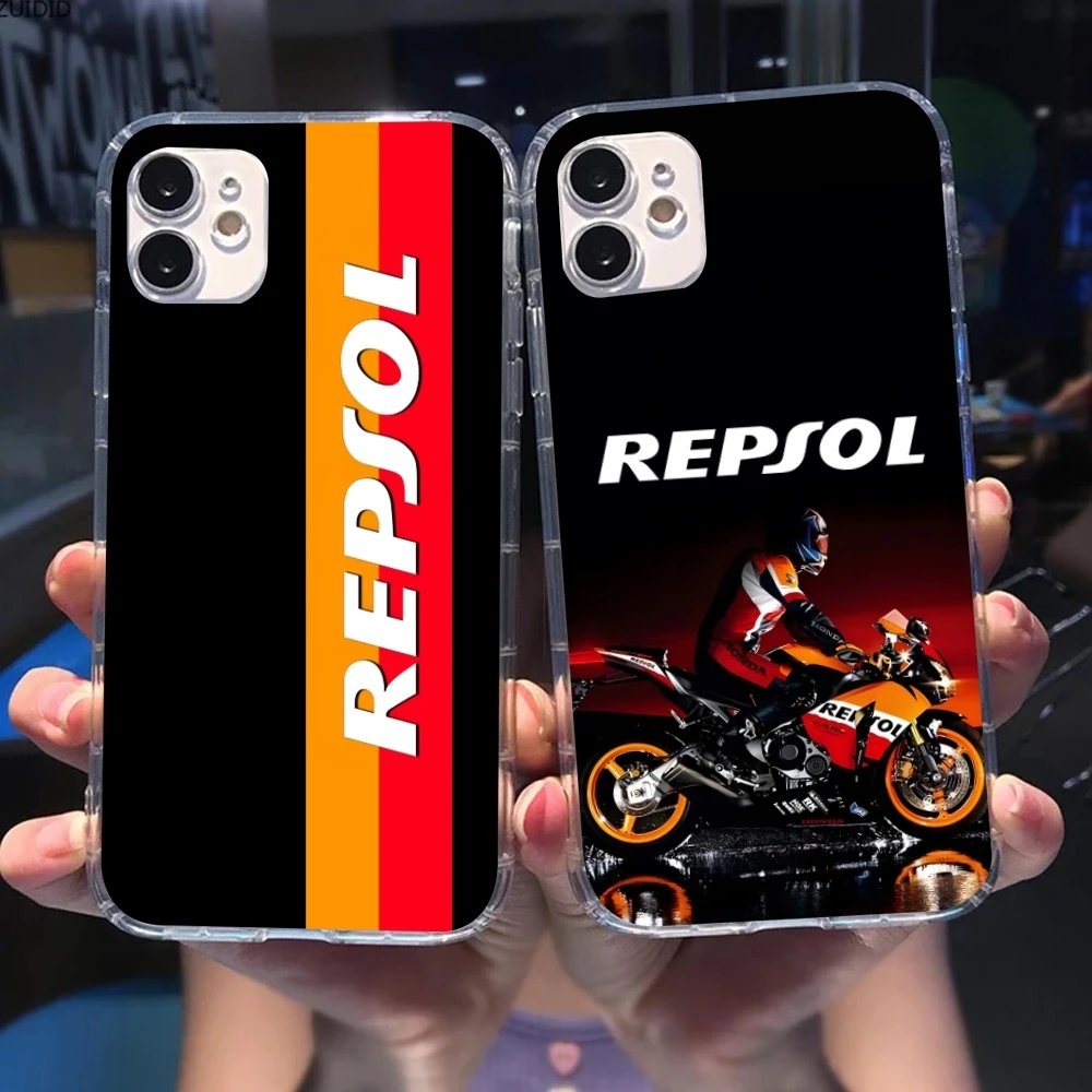 Fashion R-Repsol Cool Mobile Cell Phone Case for iPhone 15 14 13 12 11 X XR XS 8 Pro Max Plus Mini Clear Transparent Cover Shell