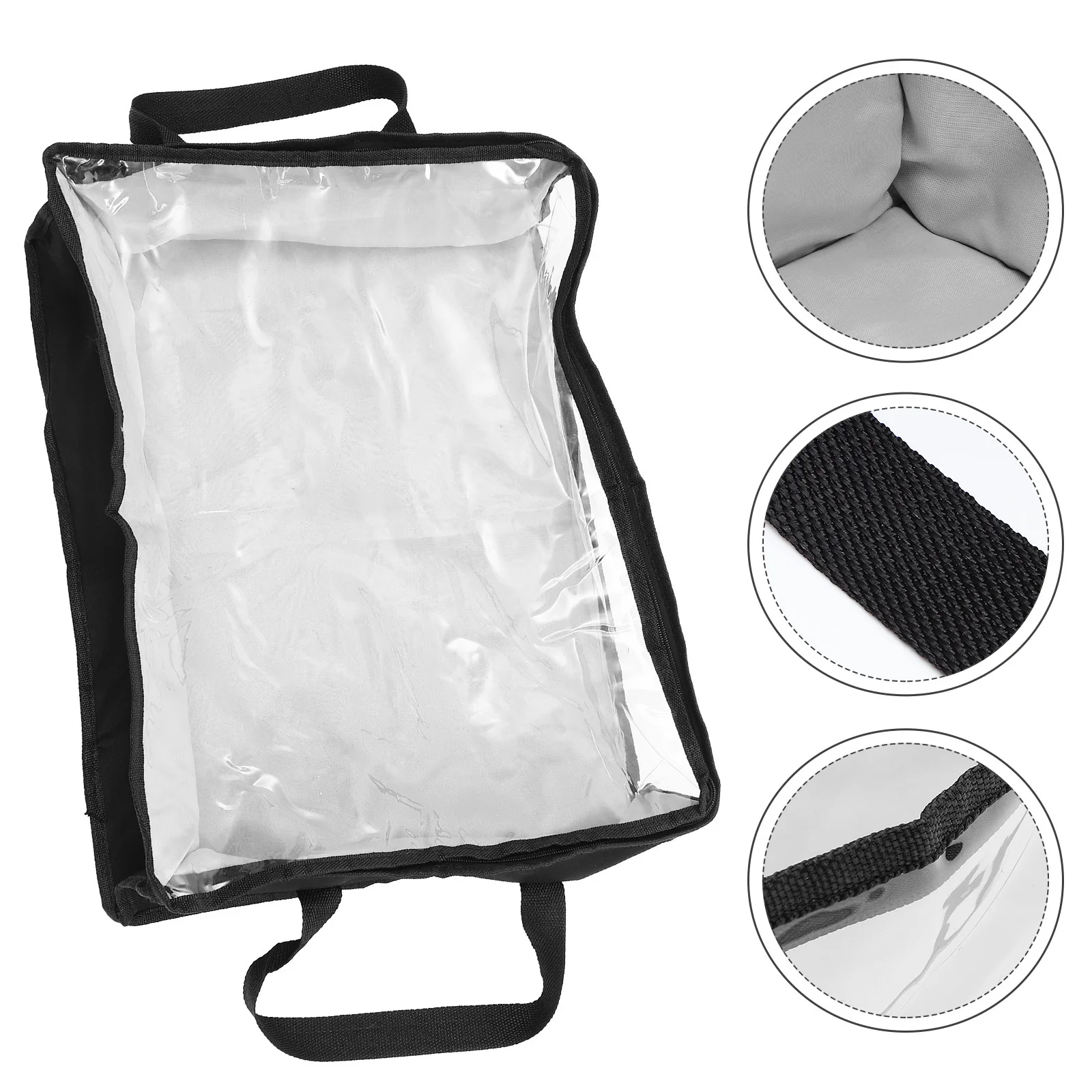 

Large Transparent Hat Storage Bag Foldable with Handles Oxford Cloth Zipper Storage Organizer Baseball Cap Carrier