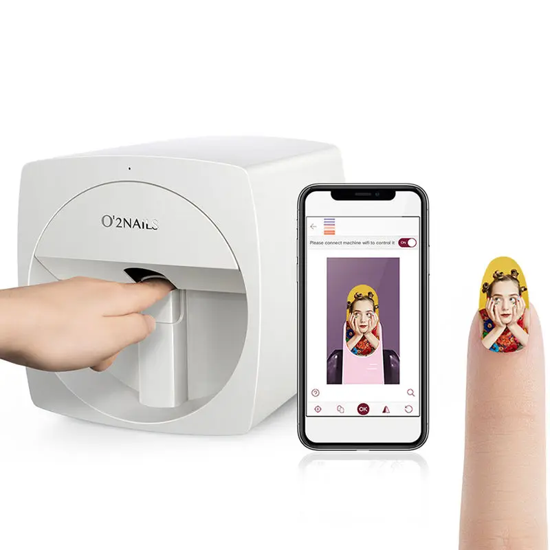 Portable 3D Smart Nail Art Printer Wifi Intelligent Automatic Digital Pattern Printing Device  Electric Nail