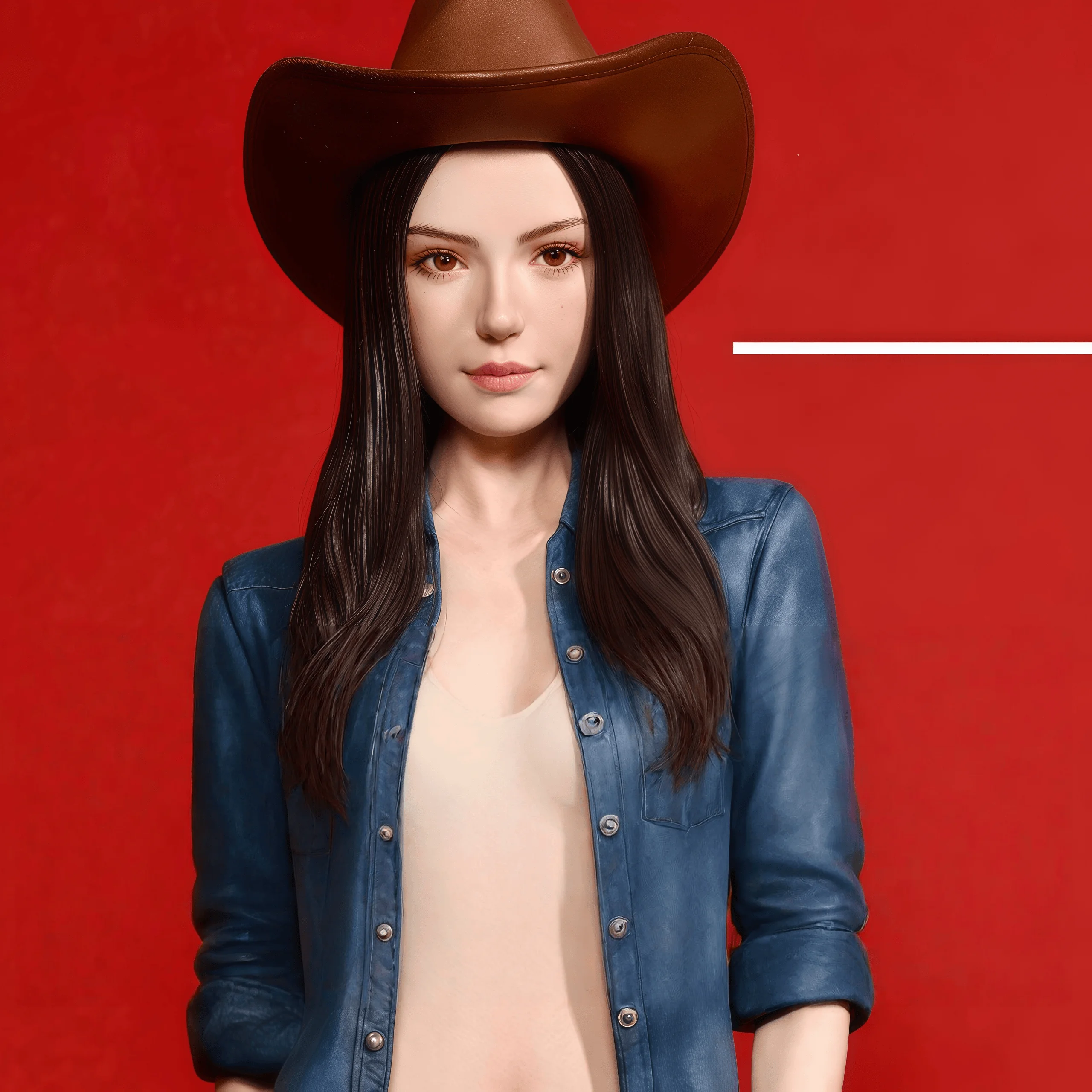 

Quality 1:12 Cast Resin Model, Denim Girl, Uncolored Model Needs To Be Assembled