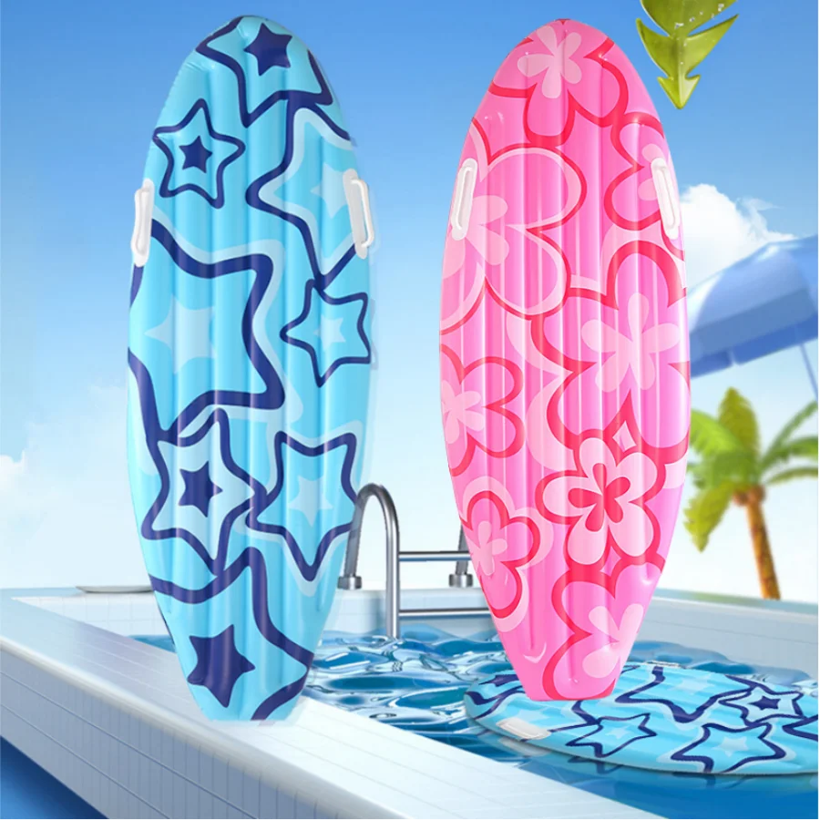 1 Pcs Surfboard Inflate, Inflatable Surfboard for Beach, Tropical and Luau Party Decorations, Inflatable Pool Toy, Beach Party I