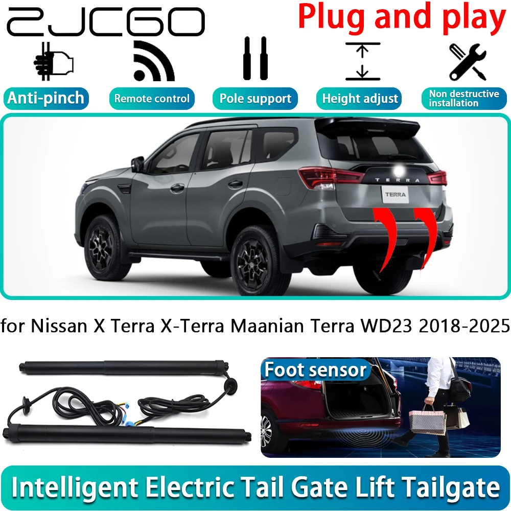 

ZJCGO for Nissan X Terra X-Terra Maanian Terra WD23 2018-2025 Electric Powered Tailgate Power Liftgate Automatic Tailgate System