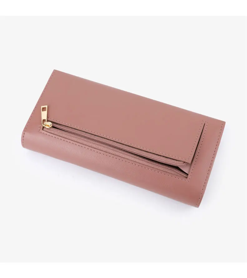 Fashion Long Women Wallet Zip Coin Purse PU Leather Wallets for Women Fold Purses Female Card Holder Walet Green Black Red