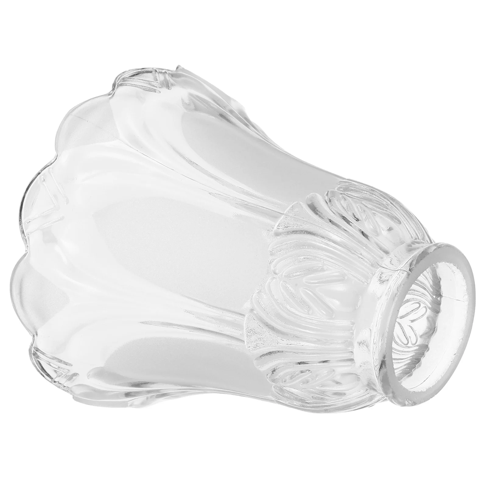 Ceiling Lamp Shade Frosted Glass Lampshade Pendant Lights Bulb Covers for Bare Bell Shaped Pleated Transparent Floor