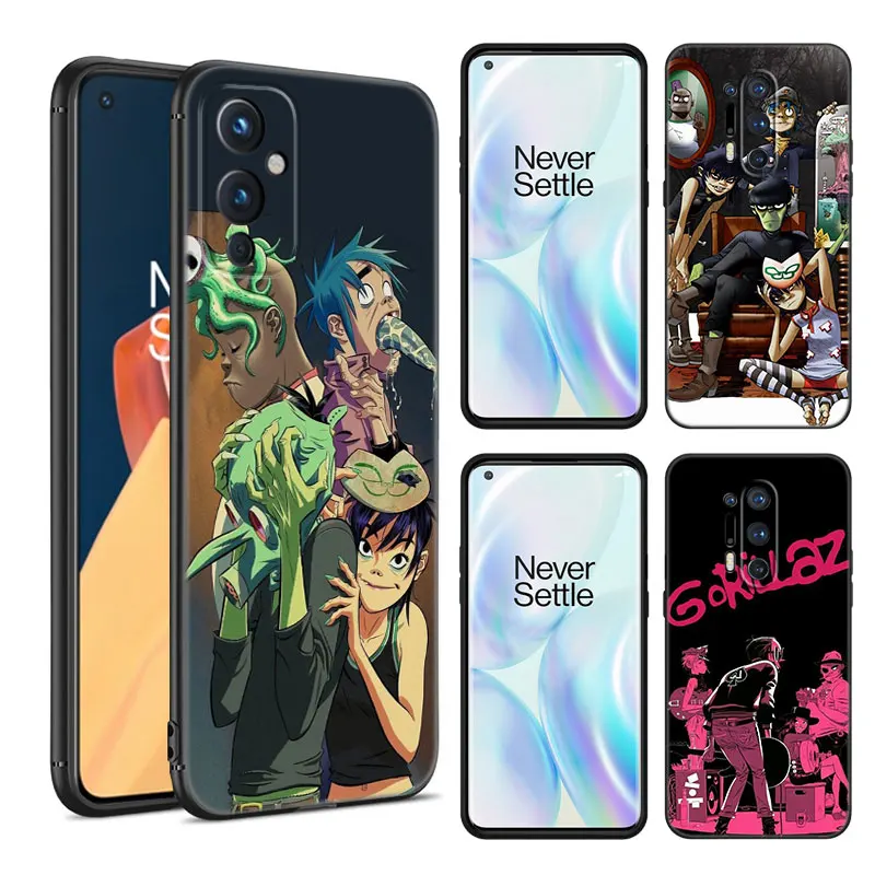 New Gorillaz Band Black Silicone Phone Case For OnePlus 9R 10R 11R 12R ACE 2 Pro 2V 3V Nord CE 2 3 Lite 4 N10 N20 N30 SE 5G