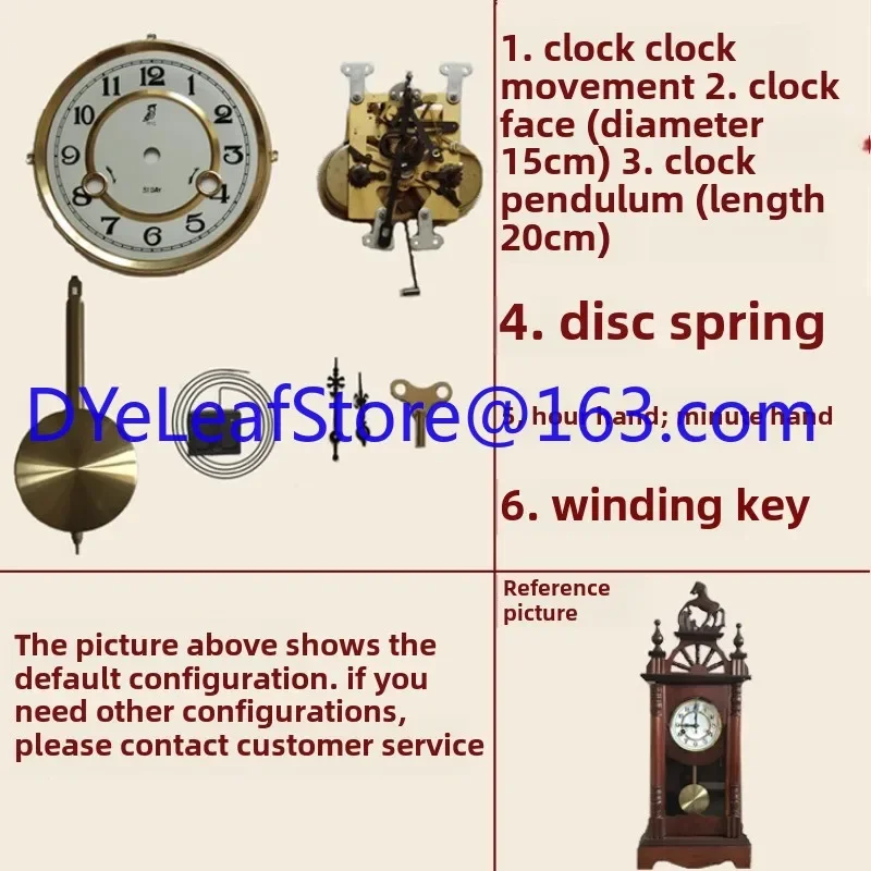 31 day mechanical floor clock F-type movement winding  DIY complete set of accessories  parts