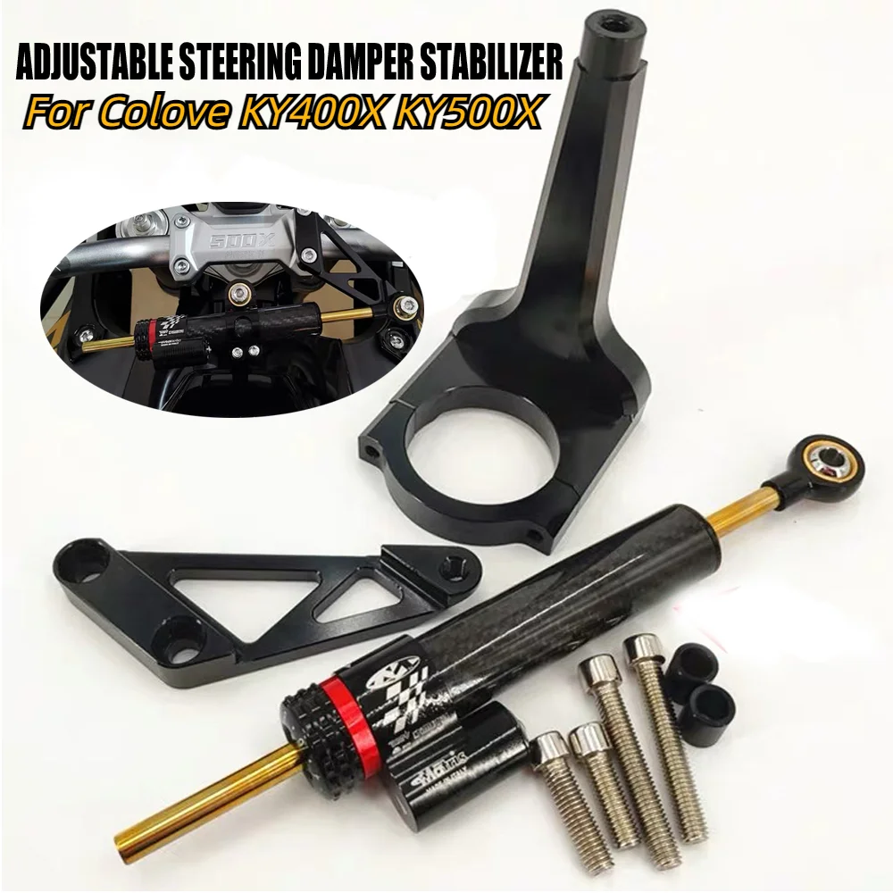 

Motorcycle For Montana XR5 XR 5 Adjustable Steering Damper Stabilizer For Colove KY400X KY500X 400X 500X