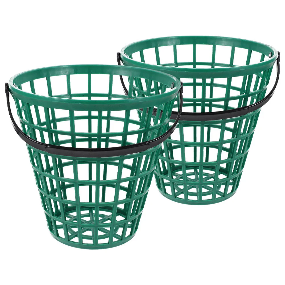 2pcs Outdoor Golf Ball Storage Container Plastic Hollow Ball Holder For Yard Essential Golfing Accessories (Hold 75pcs Golf Ball