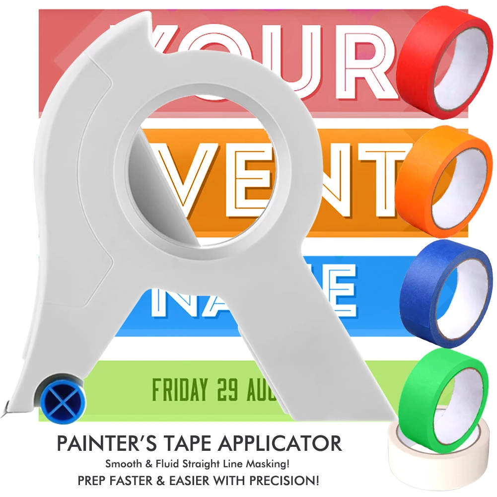 Painter Masking Tape Applicator Dispenser Machine Adhesive Tape with Tape Cutting Tool for Repair and Beautify Crack in Tile