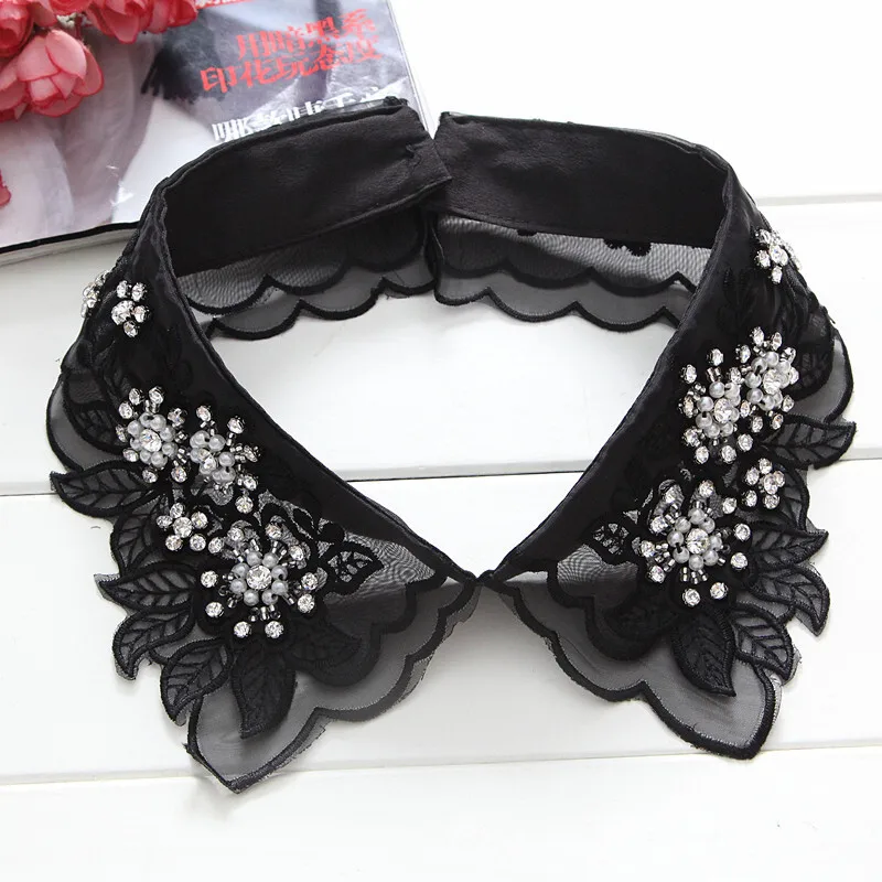 

Women's Korean Style Faux Collar Shirt Four Leaf Flower Elegant Fashion Versatile Accessory