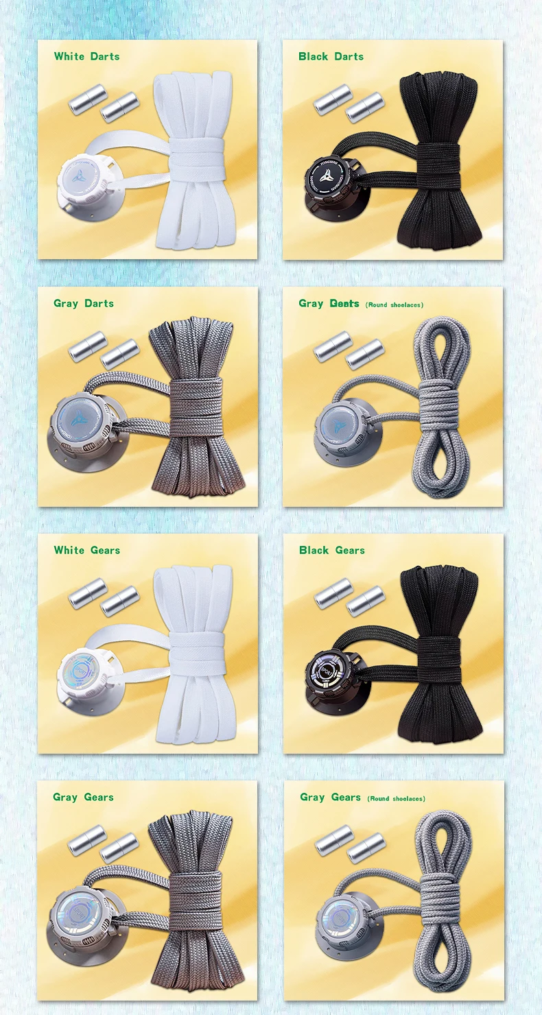 Automatische Schnürsenkel ohne Binden mit drehbarer Schnalle für Freizeitschuhe, flache Schnürsenkel für Erwachsene und Kinder, einfache Schnürsenkel für Sneaker. – Detail 9
