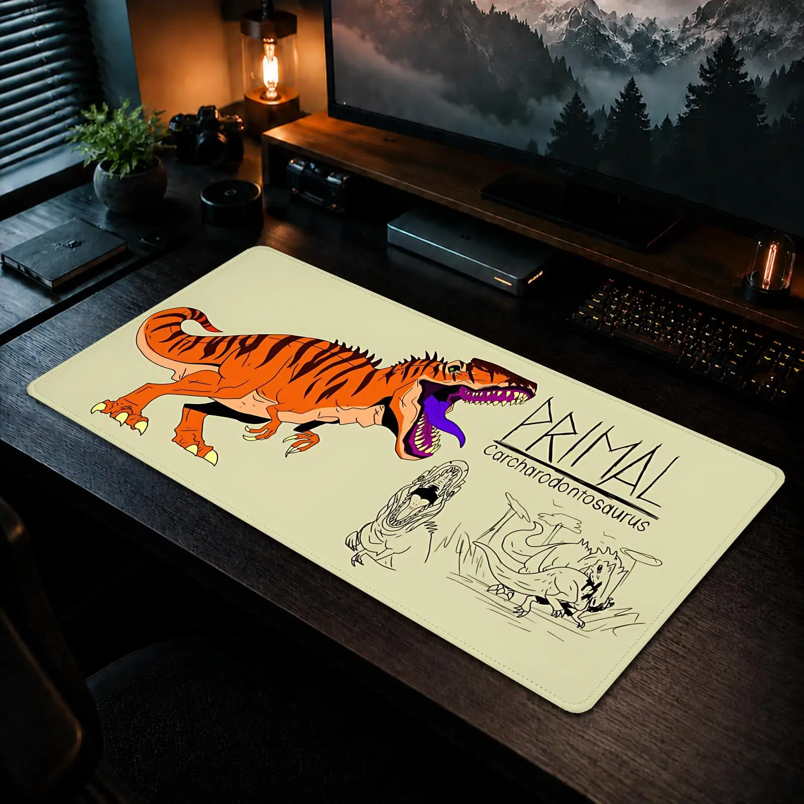 Primal Mouse Pad Gaming office Non-slip Desk Mat Diy Mousepad Large Game Keyboard overlock