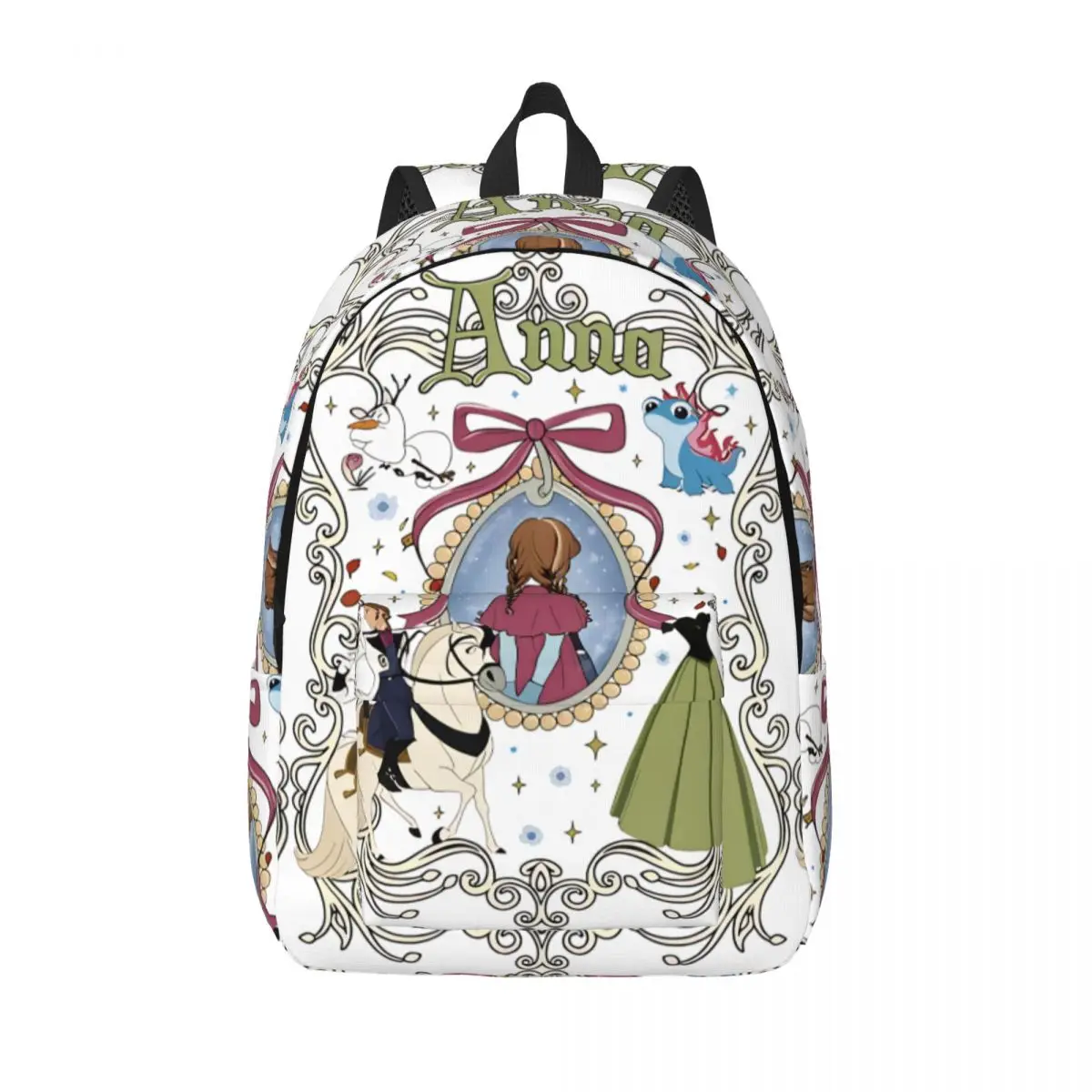 

Princess Anna Frozen Magic Teenage Backpack Outdoor Student Business Daypack for Men Women Laptop Computer Canvas Bags