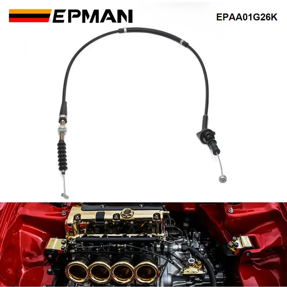 EPMAN Racing K-Swap K20 Throttle Cable For Integra 94-01 DC2 & For Civic EG 92-95 Carburetor Accelerator Cable EPAA01G26K