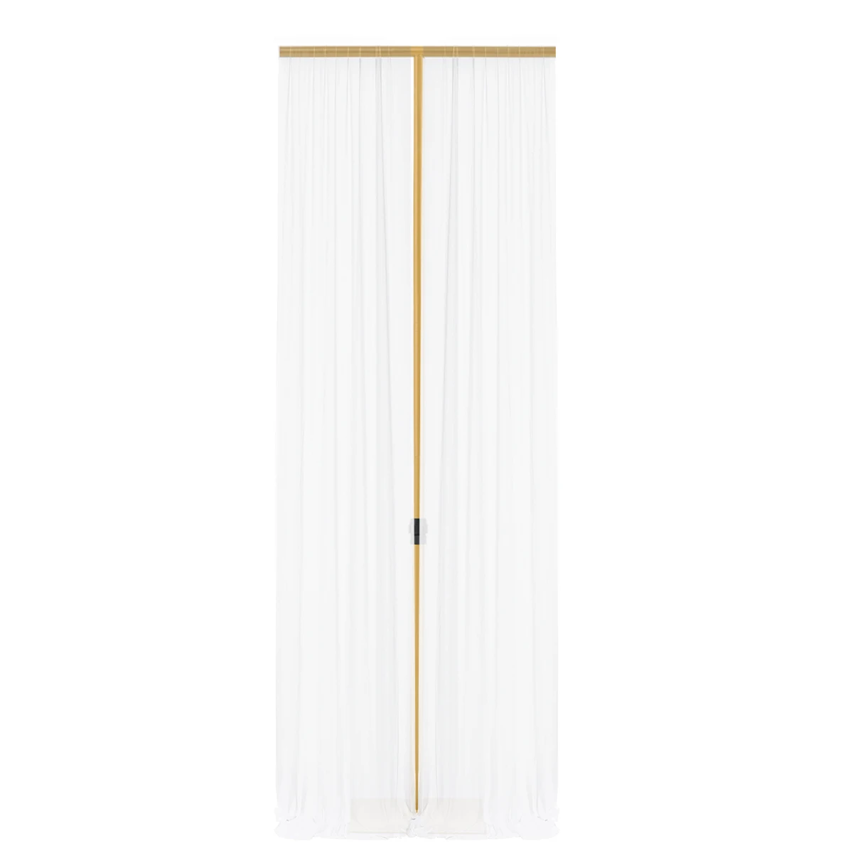 

2pcs Wedding Backdrop Stand with Gauze Curtains Metal Backdrop Stand Perfect for Wedding Birthday Event Gold 8ft