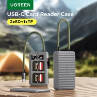 UGREEN-funda de almacenamiento para lector de tarjetas USB-C, tarjeta SD/TF/MicroSD para teléfono, PC, accesorios para ordenador portátil, lector de tarjetas de memoria inteligente, adaptador de tarjeta SD