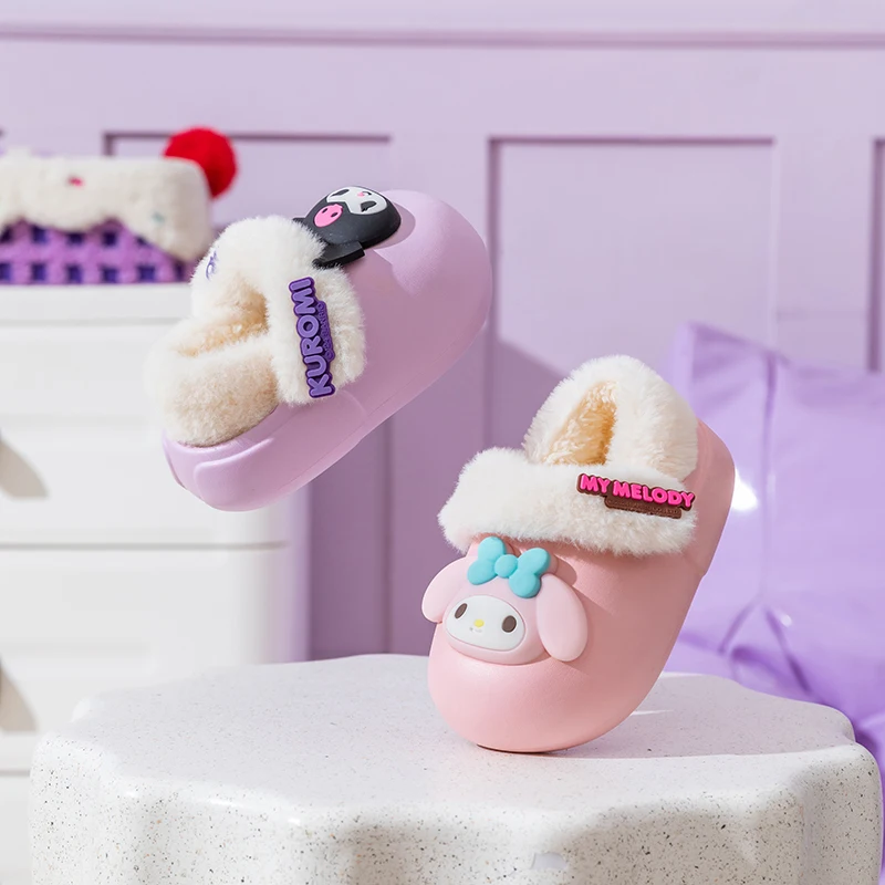 2024 Nuovo Inverno Caldo Sveglio Del Fumetto Coperta Mulo Morbido antiscivolo Soffici Pantofole Per I Bambini Adolescenti Delle Ragazze Dei Ragazzi Dei Bambini di Casa Scarpe di Cotone