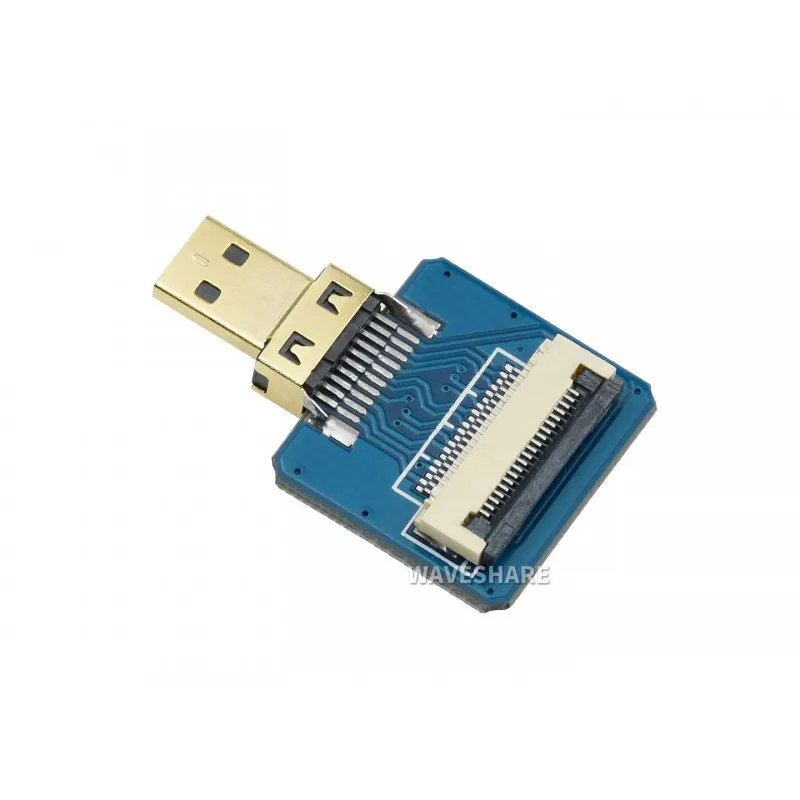 Waveshare-Adaptador Micro HDMI, Cabo DIY, Adaptador Micro HDMI, Horizontal e Vertical, B