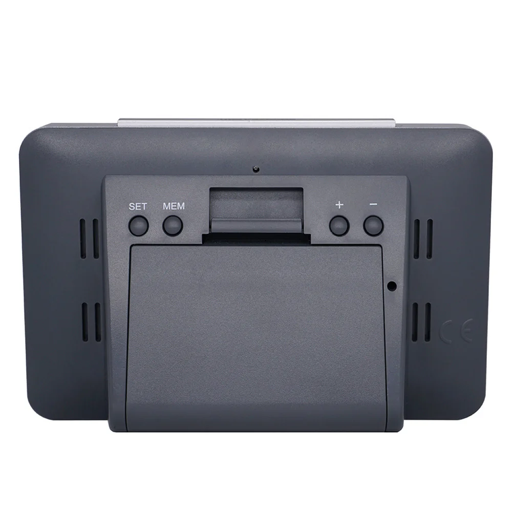 

Weather Clock Electronic Alarm Clock Black Digital Lcd Indoor Outdoor Temperature Humidity Barometric Pressure Moon Phase