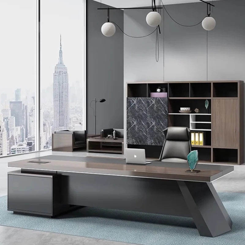 Reception Computer Office Desk Gaming Luxury Corner Drawers Executive Desk Conference Wood Escritorios De Oficina Furnitures