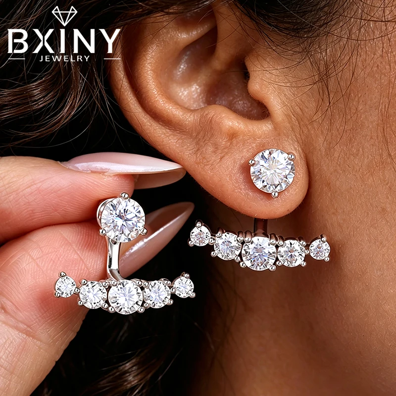 bxiny-2‑in‑1-detachable-moissanite-ear-jacket-stud-earrings-pure-s925-silver-multi‑round-cut-diamond-ear-studs-for-women-jewelry