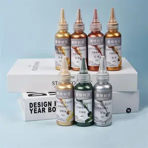 60ml Dwaterfestes Wassermalerei Acrylmalerei Metallic Pigment DIY Harz Epoxy Handwerk Pigment DIY House Malmale Graffiti -Dekoration 10 Hauptverkaufsepoxi Tinta Pio - №9