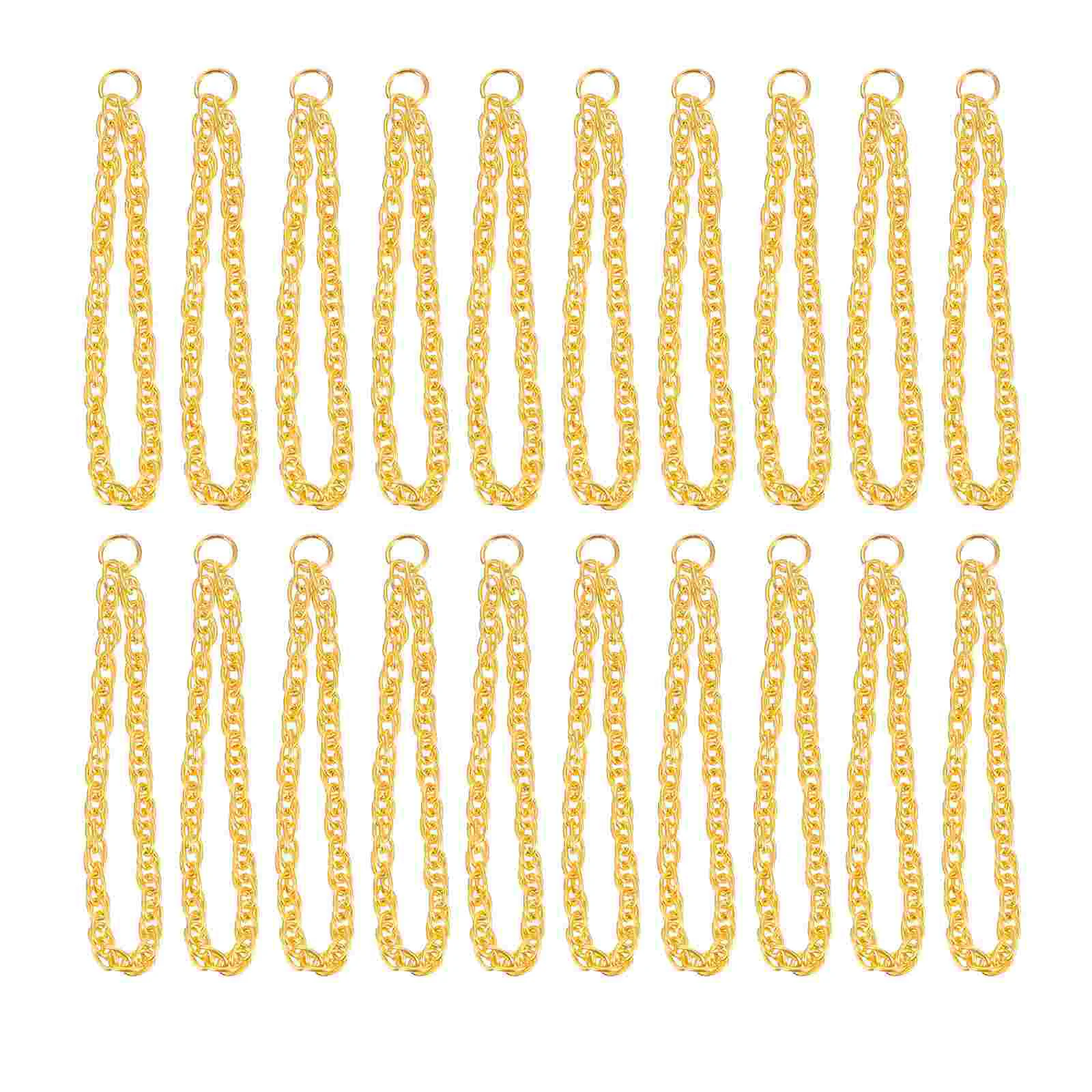 25 Pcs Mini Gold Chain Kids Toys Dress Game Accessory Necklace Model Duck Glasses