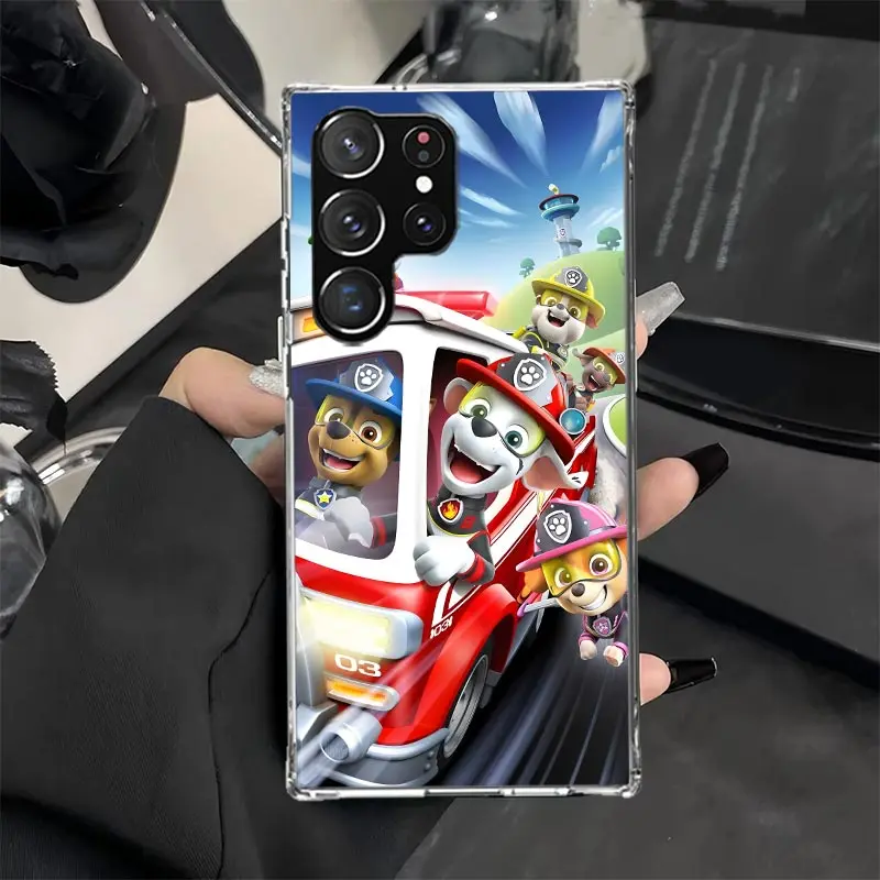 Paw Cartoon Dog Animal P-Patrols Phone Case for Samsung Galaxy S25 S24 Ultra S23 S22 S20 FE S10 Plus S9 + Lite Soft Print Cover