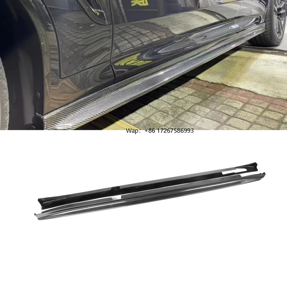Echte Carbonfaser 3D-Style Autoteile Stilvolle Frontstoßstange & Seitenschweller für X3M F97 2019-2021 Auto-Kotflügel